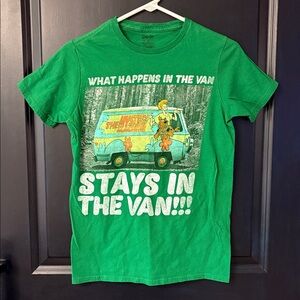 Scooby Doo T Shirt Green what happens in the van stays in the van! Funny T Small